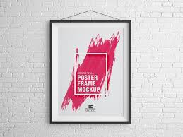 Download Free Bricks Wall Poster Mockup Psd Wall Poster Frame Poster Frame Poster Mockup Psd