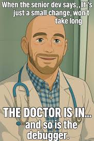 That moment when you're the team's doctor, debugger, therapist, and tech  support... all before lunch. 😅😂🤣