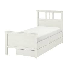 Queen size gas lift storage bed. Hemnes Bed Frame With 2 Storage Boxes White Stain Lonset Ikea