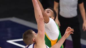 Nikola jokic center of the denver nuggets at 7'1 with 46 career triple doubles at the age of 25. Rudy Gobert Halts Mvp Hopeful Nikola Jokic With Late Block In Jazz Win Over Nuggets