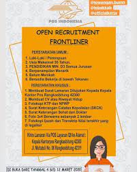 Simak juga lowongan kerja bumn lainnya. Loker Kantor Pos Cilegon Serangid