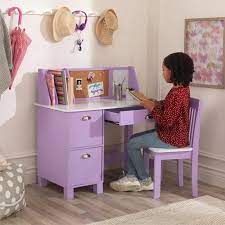 Study Desk With Chair Lavender In 2021 Kids Study Desk Study Desk Wooden Study Desk