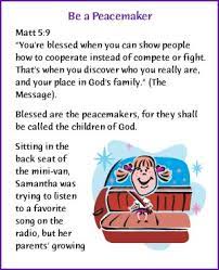 Be A Peacemaker (Story) - Kids Korner - Biblewise