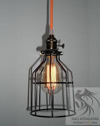 Tarzaydinlatma Tarz Modern Dekoratif Aydinlatma Cage Tel Kafes Sarkit Avize Retro Edison Rustik Ampul Mimar Mimari Aydinlatmalar Rustik Ampul