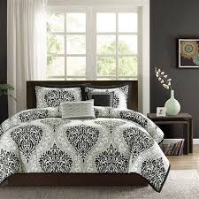 Split king or split california king base purchases consist of 2 bases. California King Size 5 Piece Black White Damask Comforter Set Fastfurnishings Com