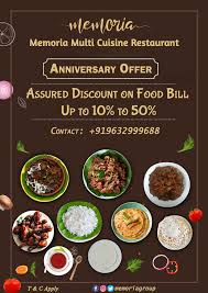 Anniversary Offer Food Cuisine Great Recipes