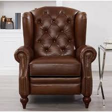 Garst Leather Manual Recliner Recliner With Ottoman Leather Recliner Red Barrel Studio