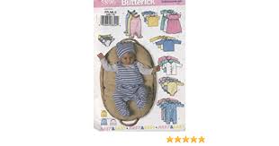 Check spelling or type a new query. Amazon Com Butterick Pattern 5896 Infants Jacket Dress Top Romper Diaper Cover Hat Size Pr Nb S Arts Crafts Sewing