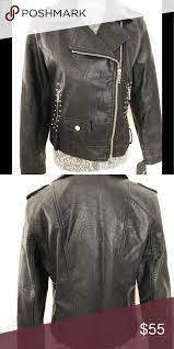 Bernardo Faux Leather Moto Jacket Smart Looking Embellished Faux Leather Jacket Collection B Jacket Faux Leather Moto Jacket Leather Jacket Leather Moto Jacket