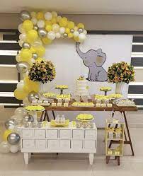 Diy Yellow White Silver Balloon Garland Kit Party Decorations Qualatex Garland Baby Shower Yellow Elephant Baby Shower Boy Baby Shower Decorations
