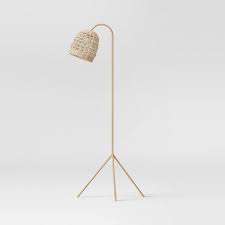 Gymax arc floor lamp with hanging fabric lampshade & sturdy base modern design. Seagrass Karina Tripod Floor Lamp Natural Includes Led Light Bulb Opalhouse Target