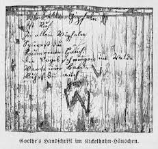 On September 6 1780 The German Poet Johann Wolfgang Von Goethe Wrote With A Pencil On The Wall Of A Wooden Cabin Beruhmte Gedichte Deutsche Gedichte Gedichte