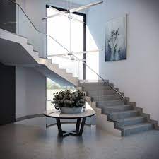 Calming Modern Interiors Concrete Staircase Staircase Design Modern Staircase Design