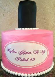 Birthday Cake For Grandma And Granddaughter Purple Chocolat Home Nail Polish Cake Spa Party Cakes Birthday Cake Kids