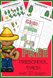 Free Cinco De Mayo Preschool Pack Over 20 Pages Preschool Cinco De Mayo Activities Preschool Activities