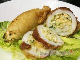 Step 7 menggunakan pencukil gigi atau lidi, sambungkan kembali. Sotong Goreng Sumbat Telur Masin Sunah Suka Sakura