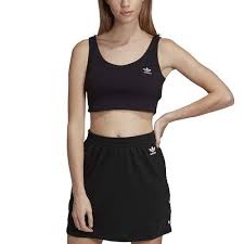 Adidas Crop Tank Top Black Amazon Com Adidas Originals Women S Sc Cropped Tank Top Black X Small Clothing Black Crop Top Tank Tank Tops Women Cropped Tank Top