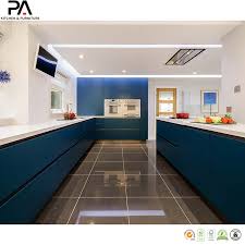 These stylish kitchen cabinets will not be out of fashion soon because navy is a timeless color. China Contemporary Navy Blue Kitchen Cabinets China Kitchen Cabinets Kitchen Furniture