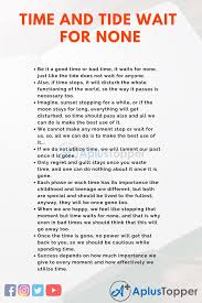 Time And Tide Wait For None Essay Essay On Time And Tide Wait For None For Students And Children In English A Plus Topper