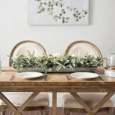 Green Eucalyptus Galvanized Centerpiece In 2020 Dining Room Table Centerpieces Dining Table Centerpiece Dining Room Centerpiece