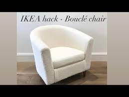 The entire material was enough. Ikea Hack Diy Boucle Armchair Reupholstery Youtube