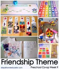 Preschool and kindergarten friendship crafts, activities, games, and printables. Preschool Co Op Week 9 Friendship Theme