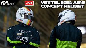 Aston martin f1 team can't wait for 2021 season # f1 # astonmartinf1. Sebastian Vettel Aston Martin 2021 Concept Helmet Timelapse Gt Sport Youtube
