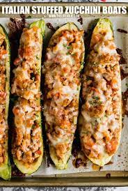 Italian Stuffed Zucchini Boats Are The Healthy Weeknight Meal You Ll Want To Make Again And Again This I Recipes Zucchini Dinner Recipes Zucchini Boat Recipes