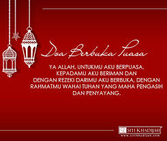 Arrange the sentences to form sequential dialogs. Selamat Berbuka Puasa Bagi Yang Telekung Siti Khadijah Facebook