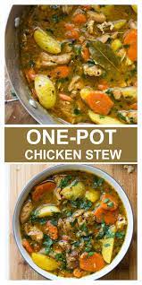 Family Favorite This Chicken Stew Is Made With Simple Ingredients And Only One Pot Chickenstew Beststew Chicken Stew Chicken Recipe Easy Stew Stew Recipes