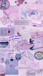 35 pink aesthetic wallpapers with quotes and collages. Light Purple Collage Wallpapers Wallpaper Cave