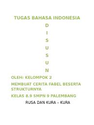 Cerita fabel selalu seru untuk dibacakan sebelum tidur. Tugas Bahasa Indonesia Fabel