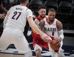 Portland trail blazers and denver nuggets takes part in the championship nba, usa. Ch8p0cmhh0cqlm