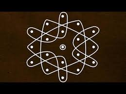 Sikku Kolam With 5 X 3 Dots Pulli Sikku Muggulu Sikku Rangoli Simple And Easy Art Free Hand Rangoli Design Colorful Rangoli Designs Rangoli Kolam Designs