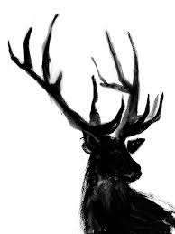 Black And White Deer Skull Leaders Of The Pack Iv Art Chelsea Art Studio Deer Painting