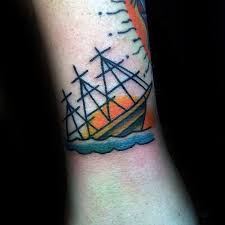 40 sinking ship tattoo designs for men