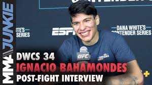 Bahamondes gave more more of nate diaz vibe imo, long and lanky but no ko power. Ignacio Bahamondes Joins Ufc After Brutal Front Kick Ko Dwcs 34 Post Fight Interview Youtube