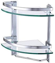 Umi Von Amazon Glas Eckregal Fur Wandmontage Mit Handtuchstange Extradickes Hartglas Aluminium Silber Gesandet Amazon De Glasregal Regal Glas Badezimmer