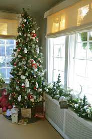 Slim Christmas Tree Fits Beautifully In The Corner Of Your Living Room Or Den Christmas Tree And Fireplace Slim Christmas Tree Hanging Christmas Lights
