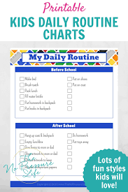 Download Free Png Daily Routine Chart For Kids Printable