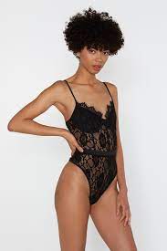 Sheer Lace Cupped Bodysuit Nasty Gal