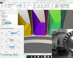 Imagem de PowerMILL simulating a 5axis machining operation
