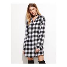 Black And White Checkered Button Up Shirt Shein Sheinside Black And White Checkered Button Up Shirt Dress 13 Liked On Poly With Images Short Sleeve Shift Dress Long Sleeve Shift Dress Long Sleeve Shirt Dress