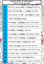 Present Simple And Present Continuous Interactive And Downloadable Worksheet You Can Do The Exercises In 2020 Continuity Worksheets English As A Second Language Esl