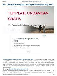 Para pemula usaha desain grafis. 91 Undangan Pernikahan Siap Edit Lengkap