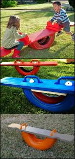 Build Your Kids Their Very Own Tire Seesaw Http Diyprojects Ideas2live4 Com 2016 03 0 Kinderspiel Im Freine Reifenschaukel Kinderspielzeug Garten