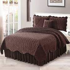 home soft things serenta diamond flannel quilted 4 piece coverlet set king chestnut review yatak ortusu yatak