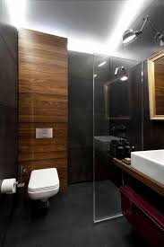 Décoration salle de bain couleur grise. Salle De Bain Noir Et Bois Et Lambris Bois Carrelage Mural Gris Anthracite Et Paroi De Douche En Ve Salle De Bain Noir Idee Salle De Bain Salle De Bain Design