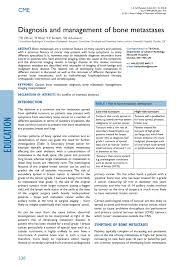 Osteoid osteoma often happens in long bones survival rates for bone cancer, signs and symptoms of bone cancer, targeted therapy for bone cancer. Pdf Diagnosis And Management Of Bone Metastases