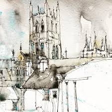 1 013 Otmetok Nravitsya 9 Kommentariev Simone Ridyard Simoneridyard V Instagram Canterbury Cath Urban Sketching Architecture Sketch Gallery Art Prints